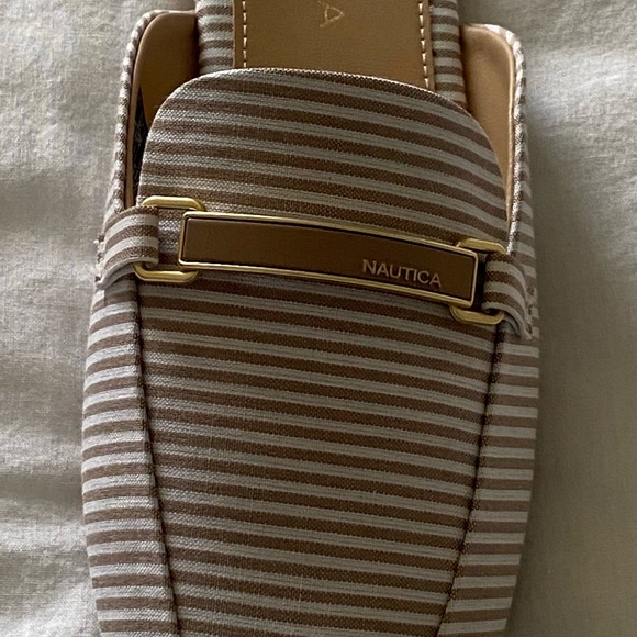 Nautica Labella Tan and White Striped Mule US Women's Size 7.5 New - Picture 15 of 15